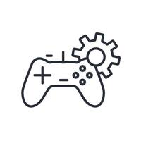 Gamification icon. .Editable stroke.linear style sign for use web design,logo.Symbol illustration. vector