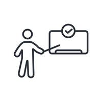 course icon. .Editable stroke.linear style sign for use web design,logo.Symbol illustration. vector