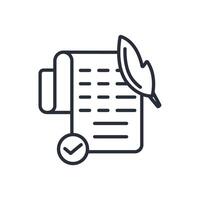 Briefing icon. .Editable stroke.linear style sign for use web design,logo.Symbol illustration. vector