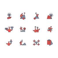 winners icon set..Editable stroke.linear style sign for use web design,logo.Symbol illustration. vector