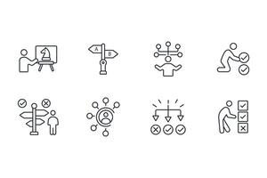 Choice icon set..Editable stroke.linear style sign for use web design,logo.Symbol illustration. vector