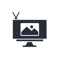 Television icon. .Editable stroke.linear style sign for use web design,logo.Symbol illustration. vector