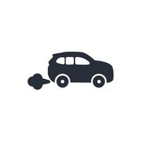 car exhaust icon. .Editable stroke.linear style sign for use web design,logo.Symbol illustration. vector