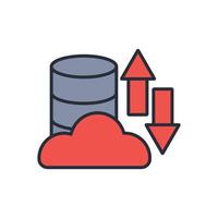 hosting icon. .Editable stroke.linear style sign for use web design,logo.Symbol illustration. vector