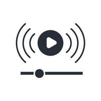 streaming icon. .Editable stroke.linear style sign for use web design,logo.Symbol illustration. vector
