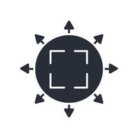 Full screen icon. .Editable stroke.linear style sign for use web design,logo.Symbol illustration. vector