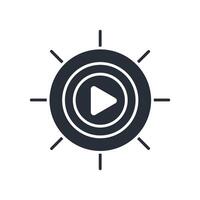 Play icon. .Editable stroke.linear style sign for use web design,logo.Symbol illustration. vector