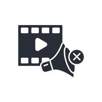 mute icon. .Editable stroke.linear style sign for use web design,logo.Symbol illustration. vector