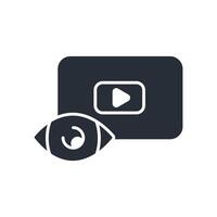 viewer icon. .Editable stroke.linear style sign for use web design,logo.Symbol illustration. vector