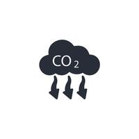 carbon emissions reduction icon. .Editable stroke.linear style sign for use web design,logo.Symbol illustration. vector