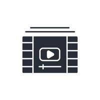 play icon. .Editable stroke.linear style sign for use web design,logo.Symbol illustration. vector