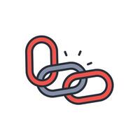 Link icon. .Editable stroke.linear style sign for use web design,logo.Symbol illustration. vector