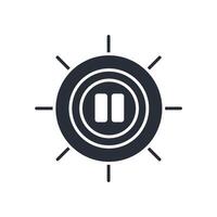 Pause icon. .Editable stroke.linear style sign for use web design,logo.Symbol illustration. vector
