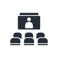 Cinema icon. .Editable stroke.linear style sign for use web design,logo.Symbol illustration. vector