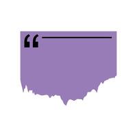 purple quote dialog design. motivation information background. vector