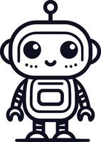 A robot with a big smile on its face vector
