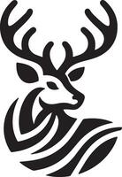 Black silhouette of deer vector