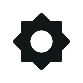 ajuste icono blanco antecedentes aislado imagen. negro ajuste firmar vector