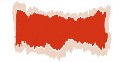 Torn Red and Beige Paper Texture with Jagged Edges vector