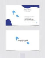 Modern Minimalist Business Card Design Template with Blue Accents for Professional Use vector