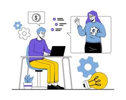 Remote Collaboration Tools vector