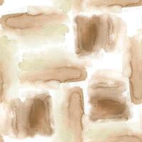Abstract brushstrokes in sepia a seamless watercolor pattern on white background. Paint brush strokes monochrome color palette variety of shapes and textures for design textile, package, backdrop vector