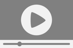 Minimalist play icon on a player screen. vector