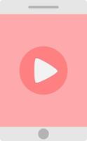 Smartphone with play icon. Simple play icon. vector