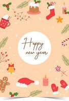 Hand drawn abstract fun Merry Christmas greeting cards template and backgrounds big collection set with gift boxes,people and Xmas tree isolated on white background vector