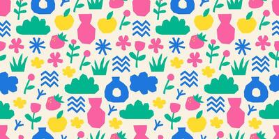 Trendy set of abstract carved pieces. Paper cutouts of bright colors. Creative collage. Paper cutouts. Background for design and card, covers, package, wrapping paper. vector