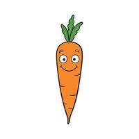 Humorous Carrot Illustration on White Background vector