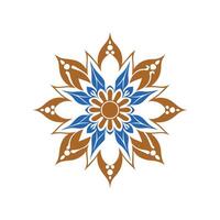Minimalist Flower Ornament with Delicate Lines on White vector