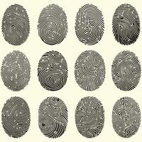 Unique Fingerprint Icon Designs vector
