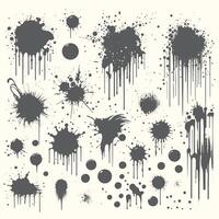 Flat Design Ink Splatters Collection vector