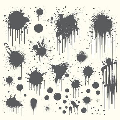 Flat Design Ink Splatters Collection