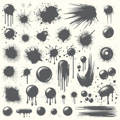 Ink Splash Elements for Layouts