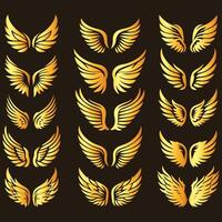 Stylish Wings Design Elements vector