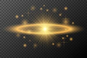 golden light rays on background vector