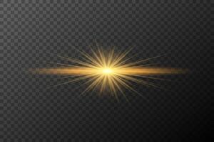 golden light burst on background vector