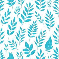 A blue leaf pattern on a white background vector