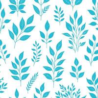 Seamless pattern with leaves vector