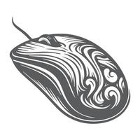 A computer mouse with a swirl pattern on it vector