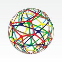 3d abstract colorful ball vector