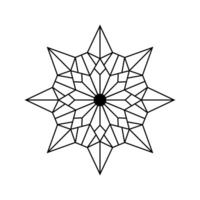 Beautiful Crystal Mandala Pattern for Coloring Book Gemstone-Inspired Relaxing Art vector