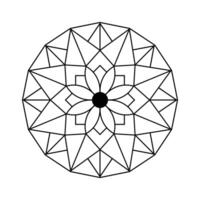 Crystal Mandala Design for Coloring Book Intricate Gemstone Patterns for Relaxation vector