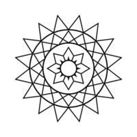 Geometric Mandala Pattern for Coloring Book Intricate Shapes and Symmetry for Art Therapy vector