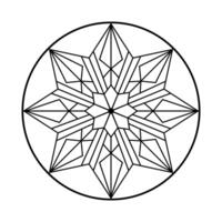 Starburst Mandala Pattern for Coloring Book Meditation vector
