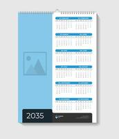 Calendar 2025, 2035, 2030 corporate set design template file vector