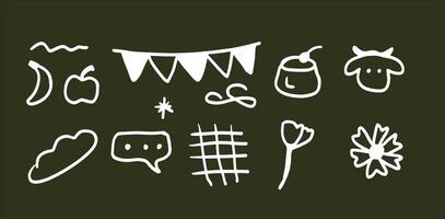 Minimalist Doodle Set for Decorative and Artistic Designs vector