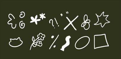 Simple Decorative Doodle Set for Unique Design Creations vector